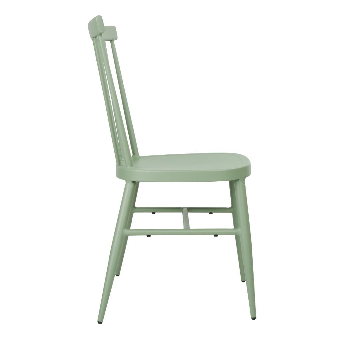 Bolero Windsor Aluminium Chairs Green (Set 4)