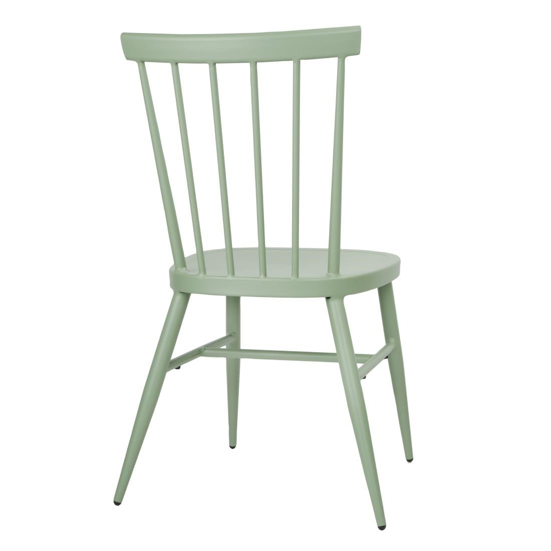 Bolero Windsor Aluminium Chairs Green (Set 4)