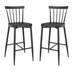 Bolero Windsor Aluminium Stools Black (Set 2)