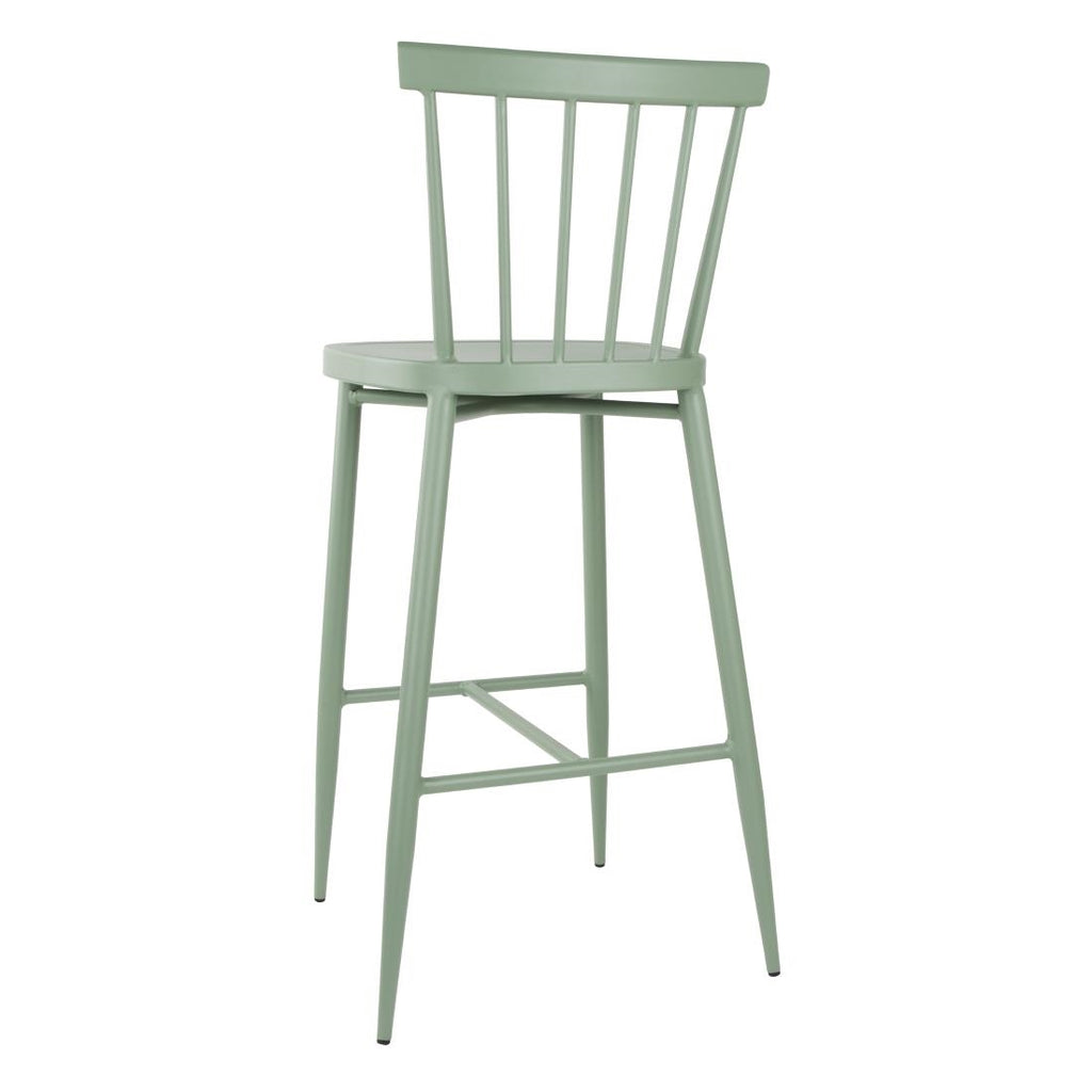 Bolero Windsor Aluminium Stools Green (Set 2)