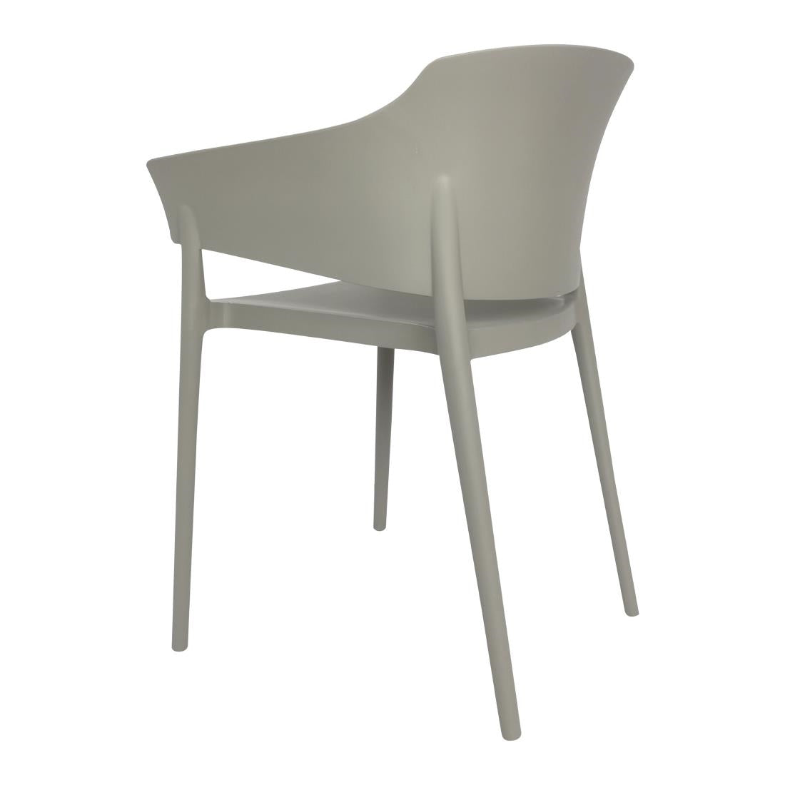 Bolero Lorenzo Cafe Chairs Medium Grey (Pack 2)