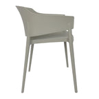 Bolero Lorenzo Cafe Chairs Medium Grey (Pack 2)