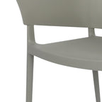 Bolero Lorenzo Cafe Chairs Medium Grey (Pack 2)