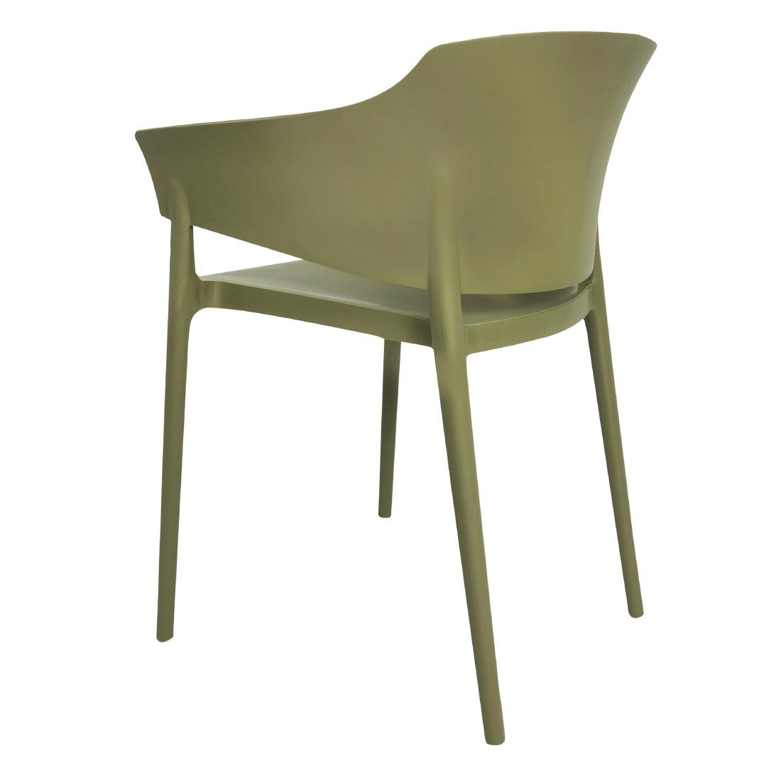 Bolero Lorenzo Cafe Chairs Green Tea (Pack 2)