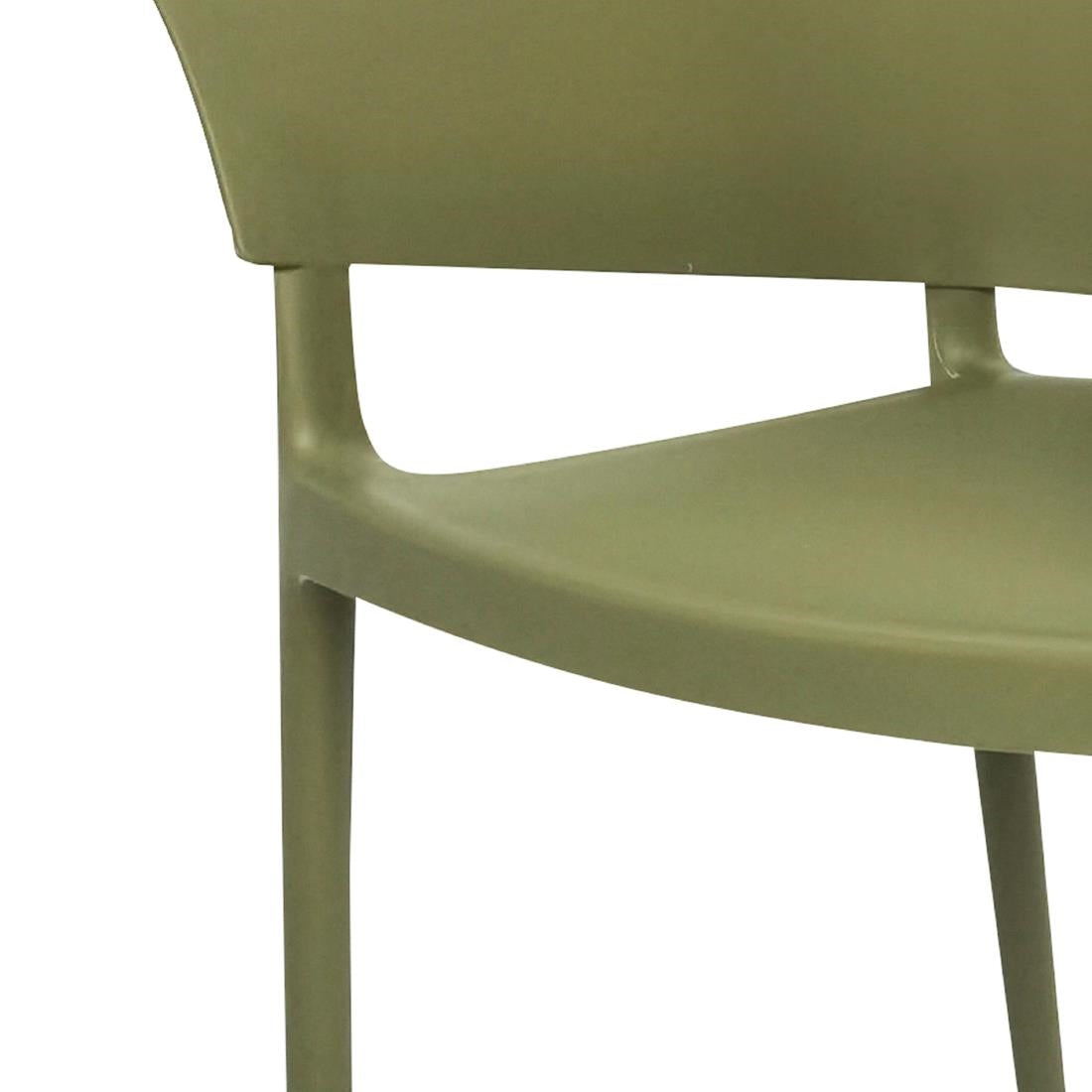 Bolero Lorenzo Cafe Chairs Green Tea (Pack 2)
