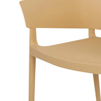 Bolero Lorenzo Cafe Chairs Warm Cream (Pack 2)