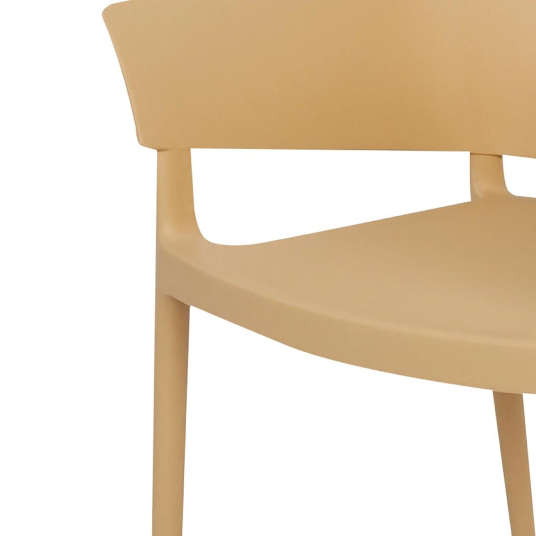 Bolero Lorenzo Cafe Chairs Warm Cream (Pack 2)