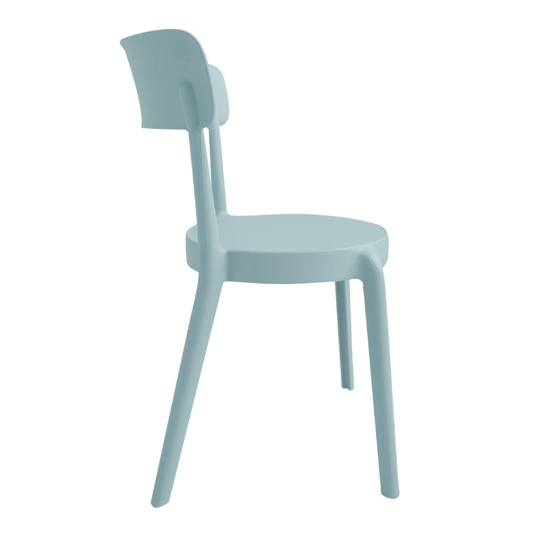 Bolero Mila Café Chairs Icy Blue (Pack 2)