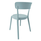 Bolero Mila Café Chairs Icy Blue (Pack 2)
