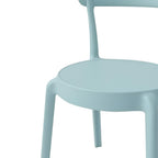 Bolero Mila Café Chairs Icy Blue (Pack 2)