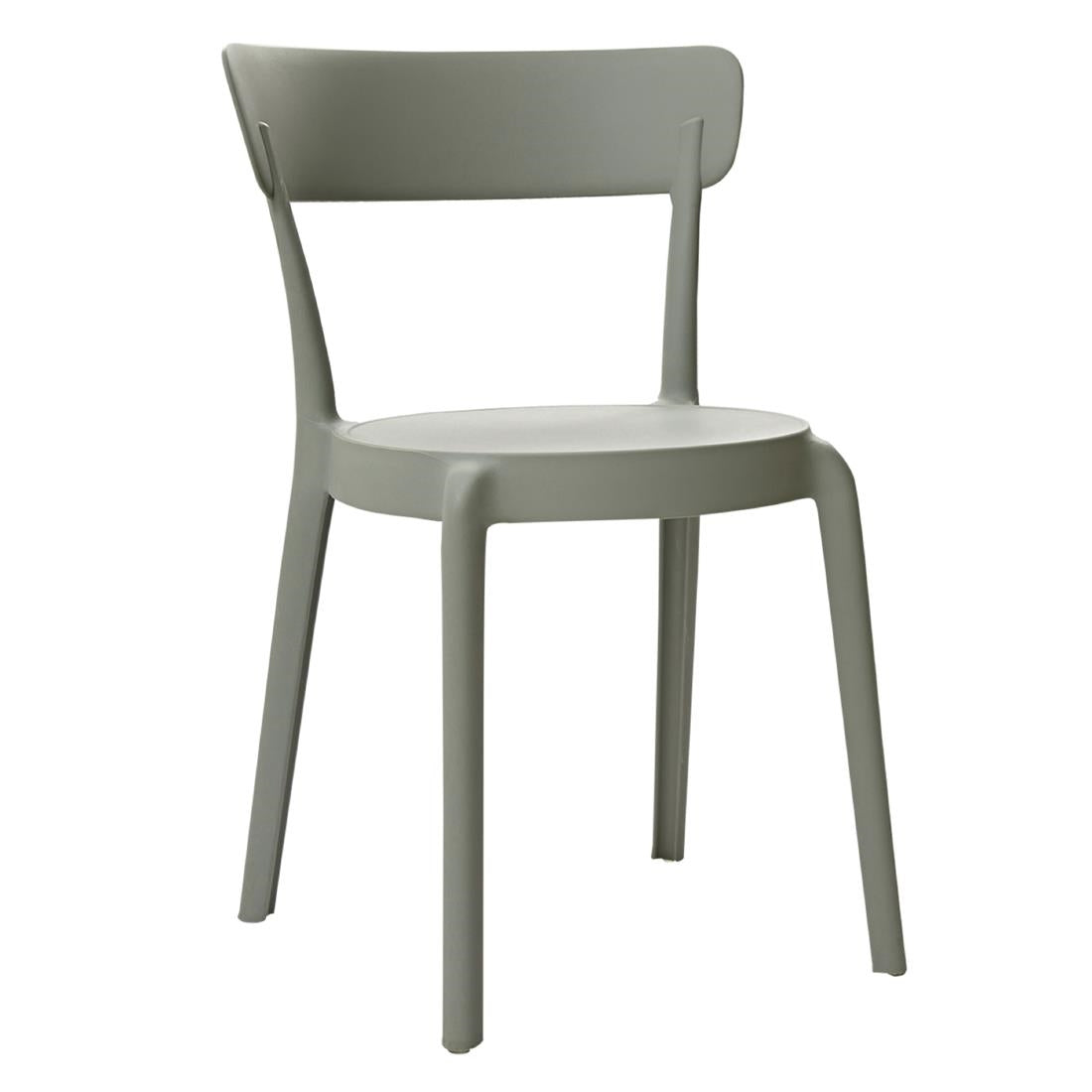 Bolero Mila Café Chairs Moss Grey (Pack 2)