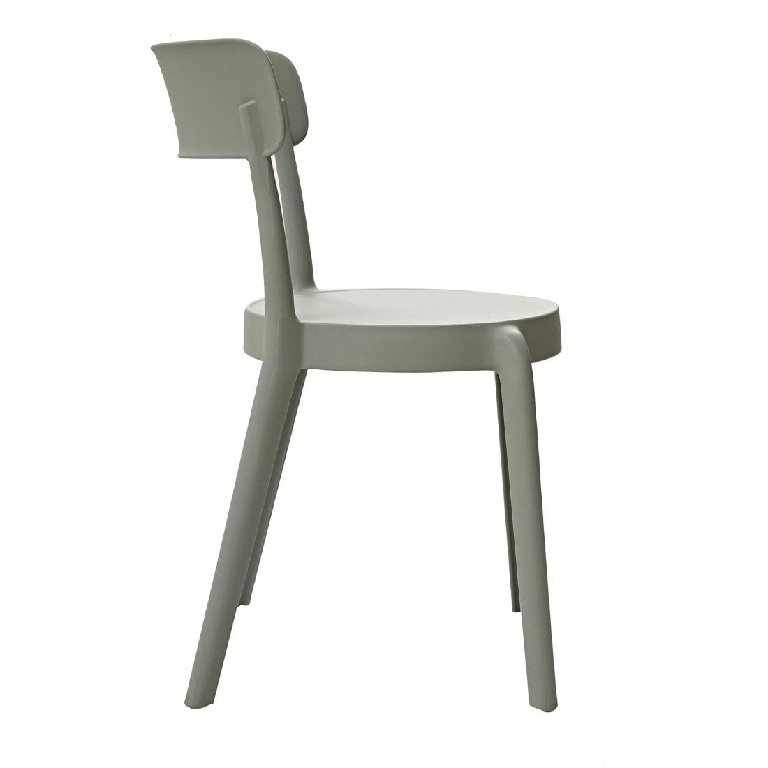 Bolero Mila Café Chairs Moss Grey (Pack 2)