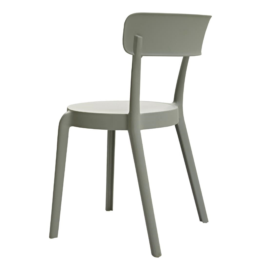 Bolero Mila Café Chairs Moss Grey (Pack 2)