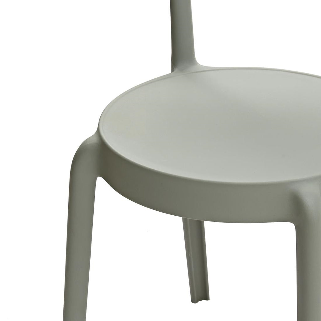 Bolero Mila Café Chairs Moss Grey (Pack 2)