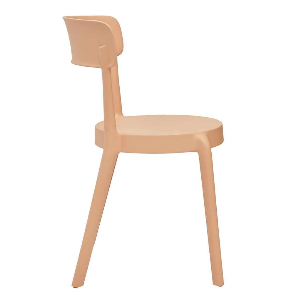 Bolero Mila Café Chairs Light Salmon (Pack 2)
