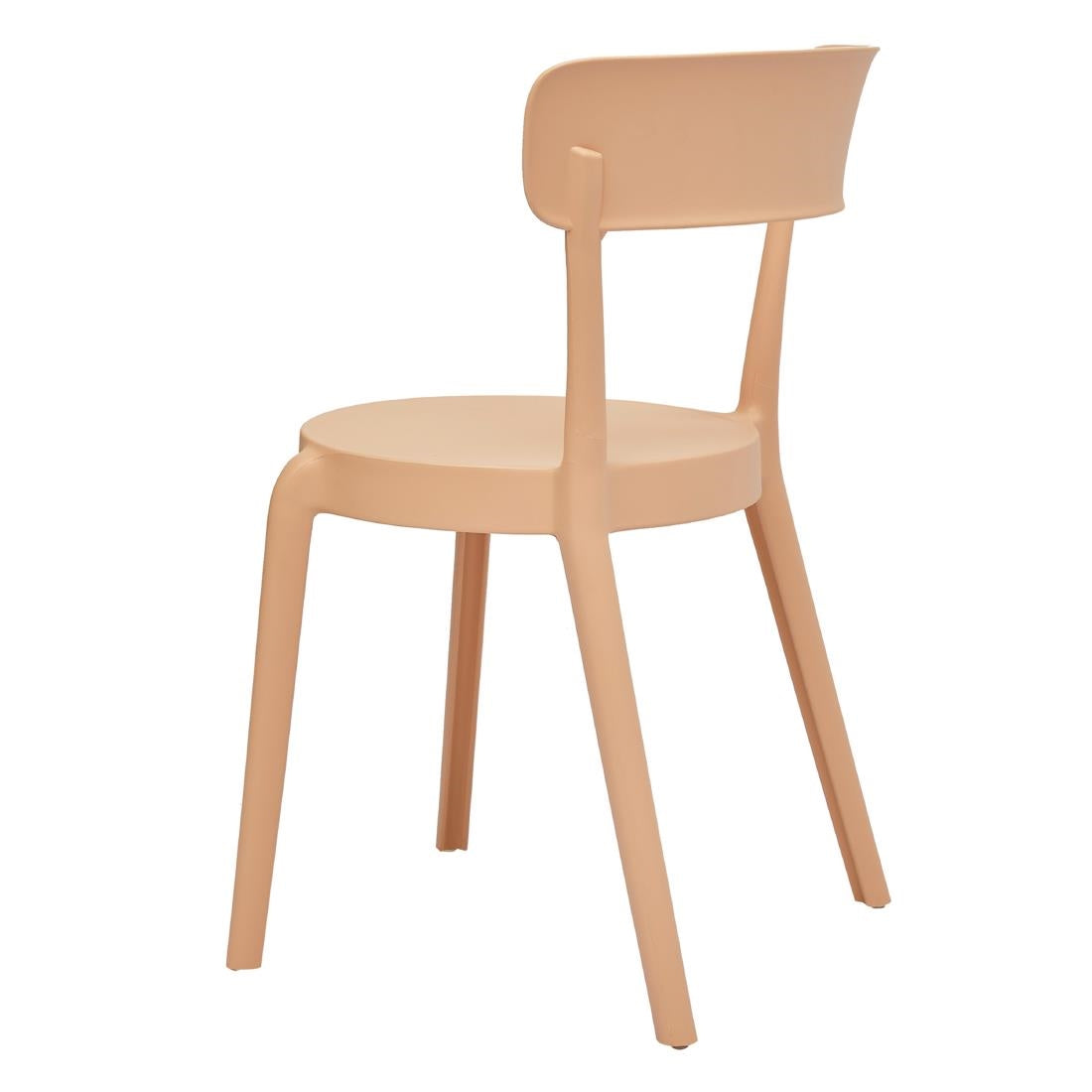 Bolero Mila Café Chairs Light Salmon (Pack 2)