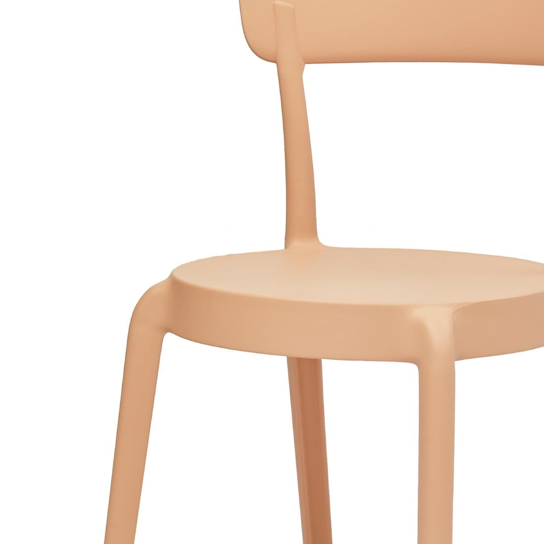 Bolero Mila Café Chairs Light Salmon (Pack 2)
