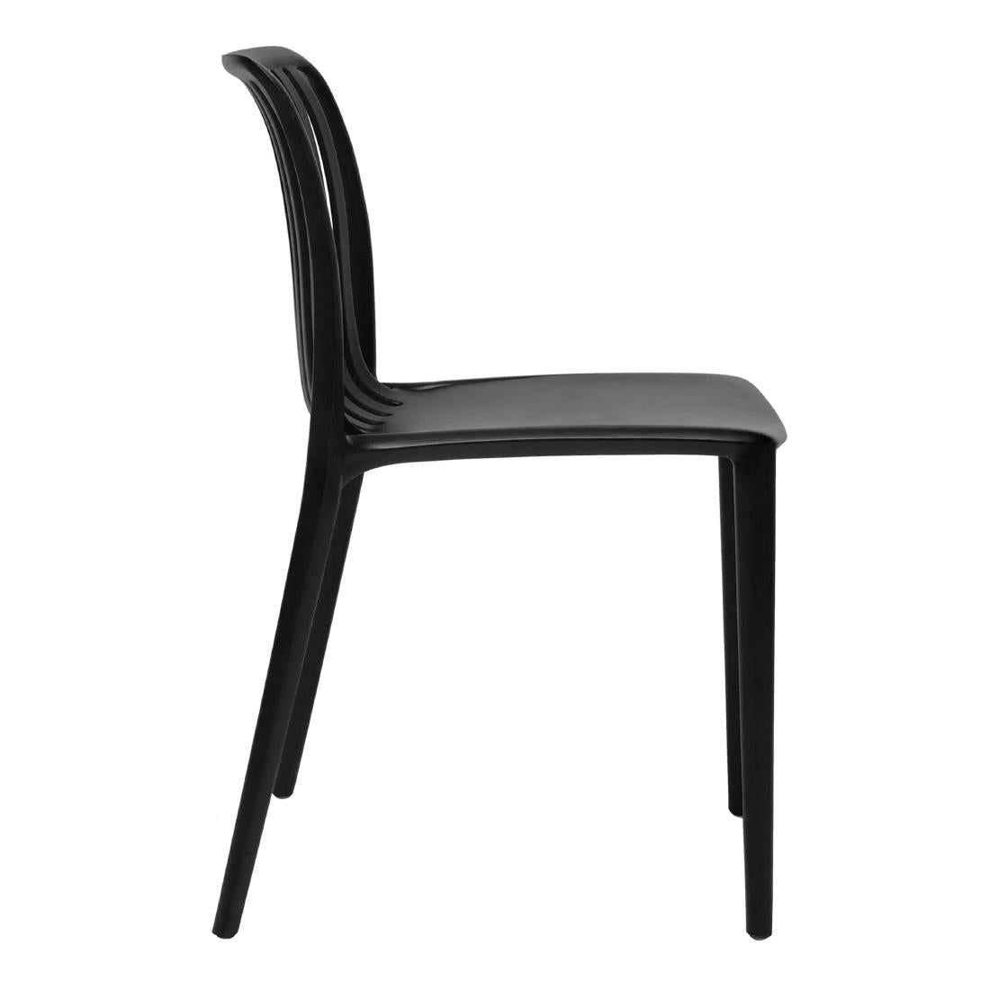 Bolero Verona Café Chairs Black (Pack 2)