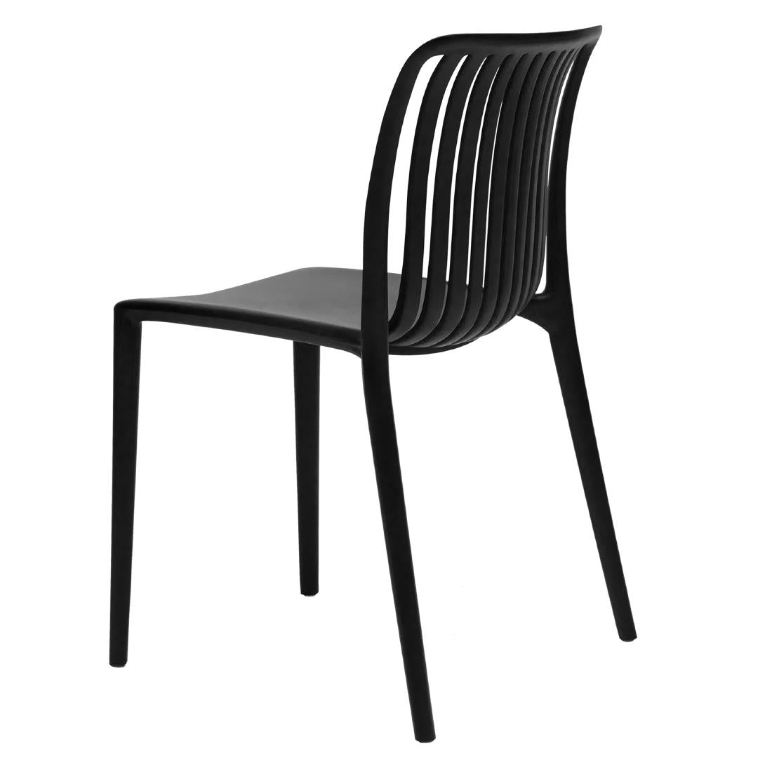 Bolero Verona Café Chairs Black (Pack 2)