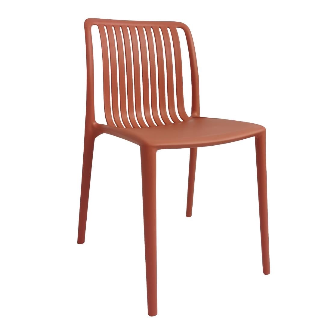 Bolero Verona Café Chairs Mild Orange (Pack 2)