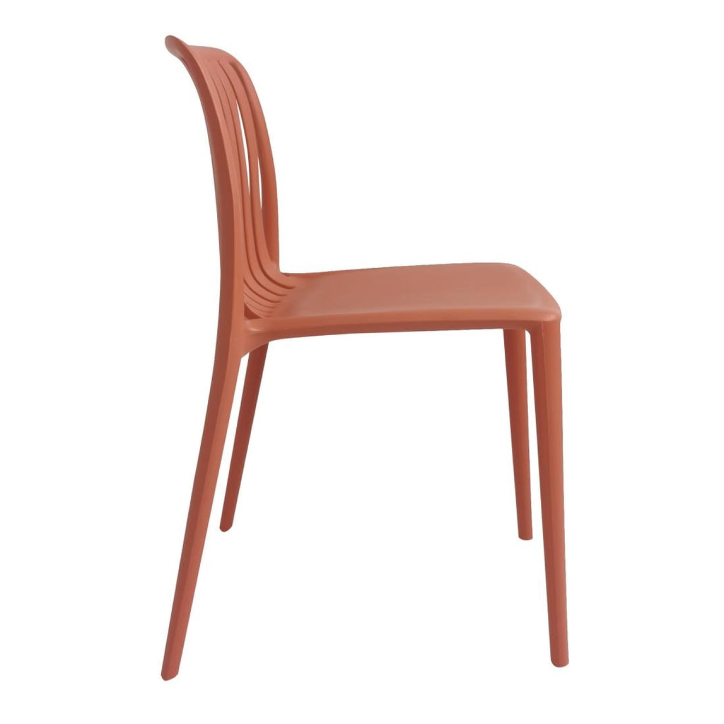 Bolero Verona Café Chairs Mild Orange (Pack 2)