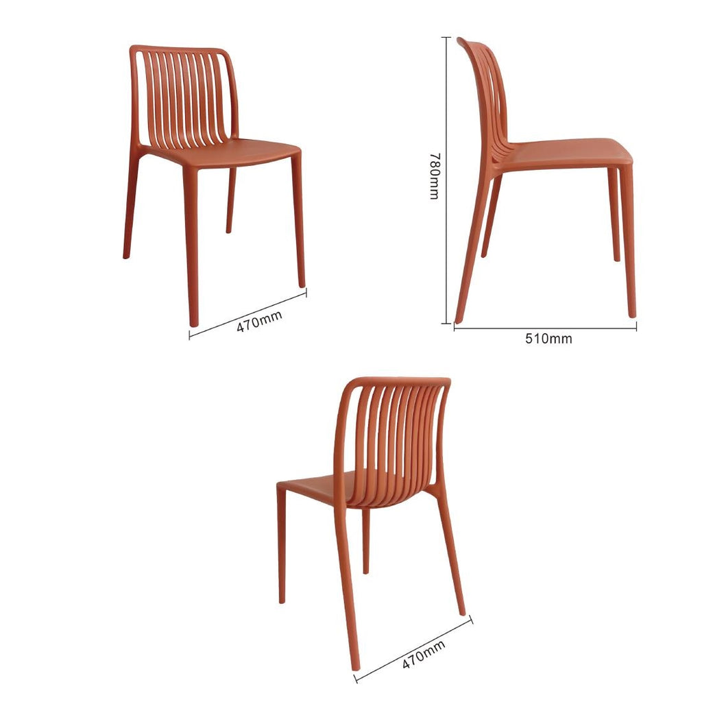 Bolero Verona Café Chairs Mild Orange (Pack 2)
