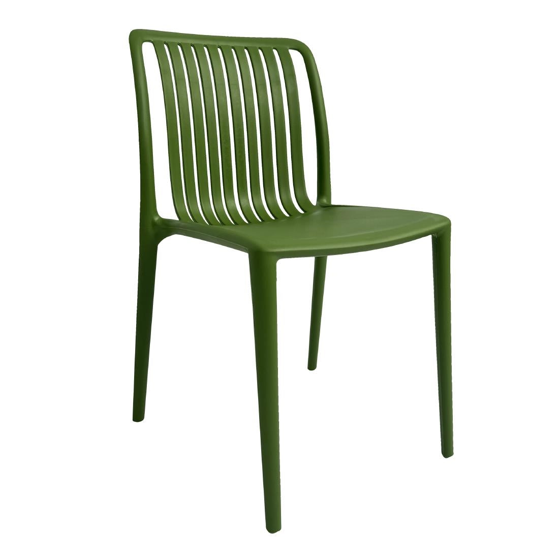 Bolero Verona Café Chairs Forest Green (Pack 2)
