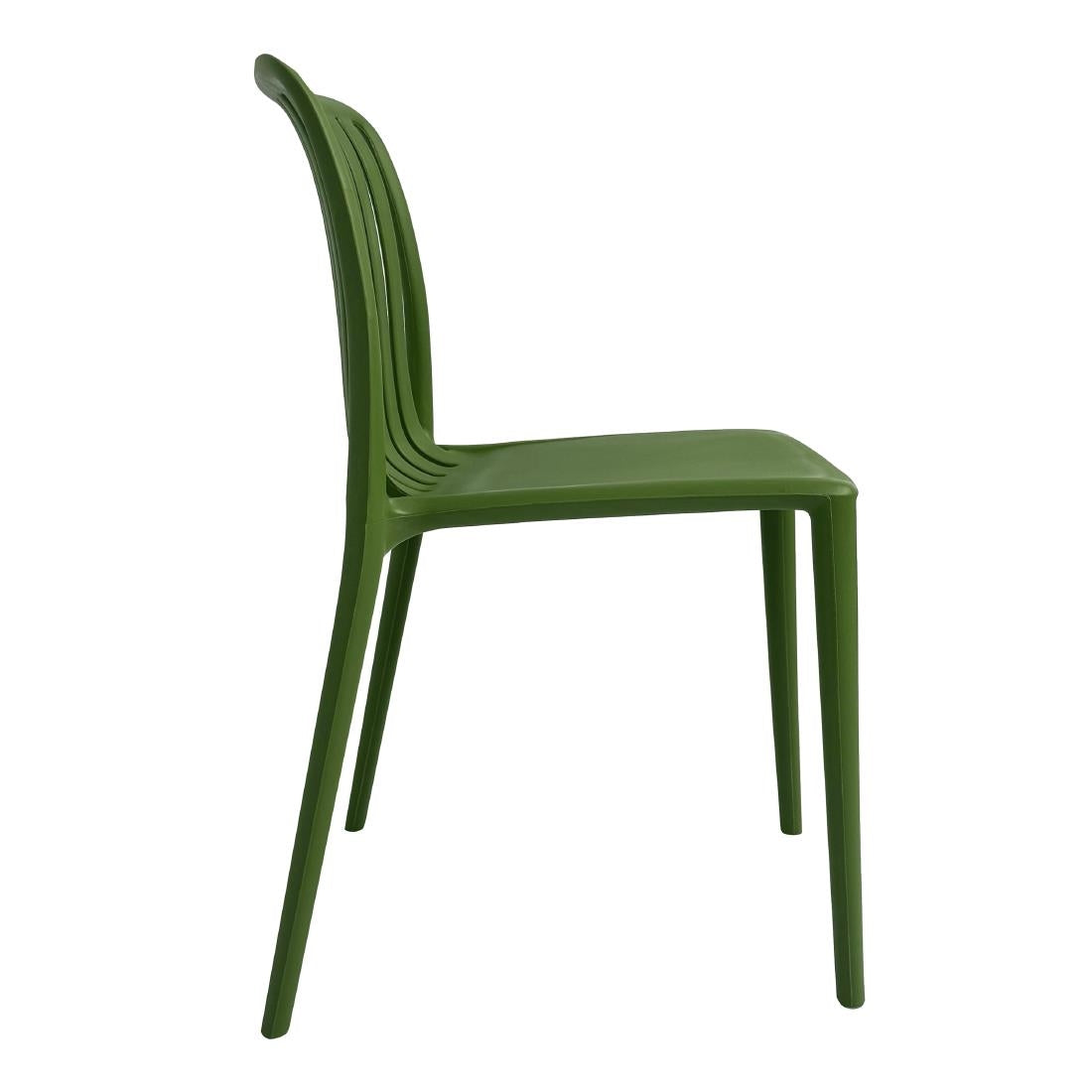 Bolero Verona Café Chairs Forest Green (Pack 2)
