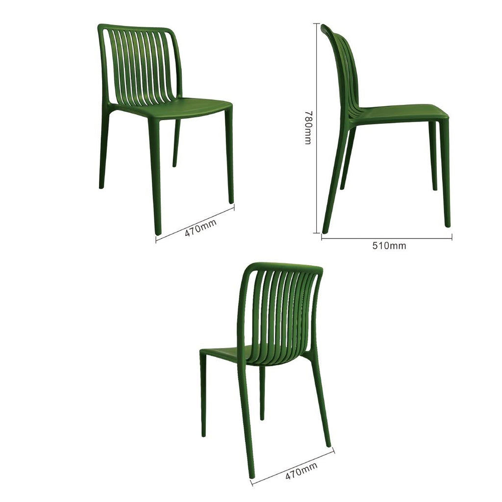 Bolero Verona Café Chairs Forest Green (Pack 2)