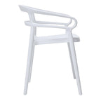 Bolero Mateo Café Chairs White (Pack 2)