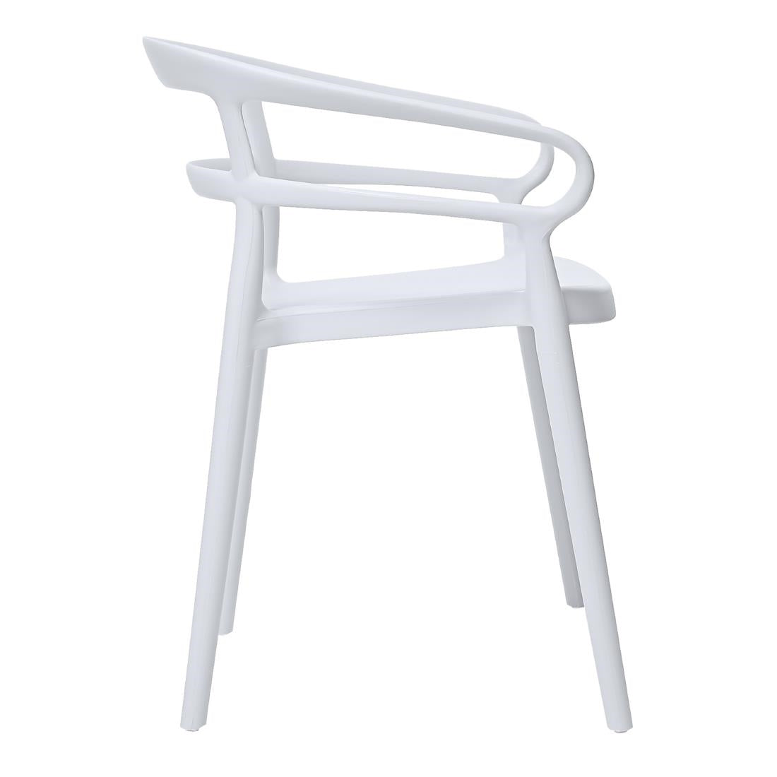 Bolero Mateo Café Chairs White (Pack 2)