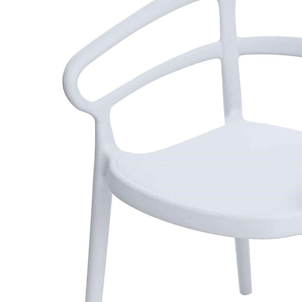 Bolero Mateo Café Chairs White (Pack 2)