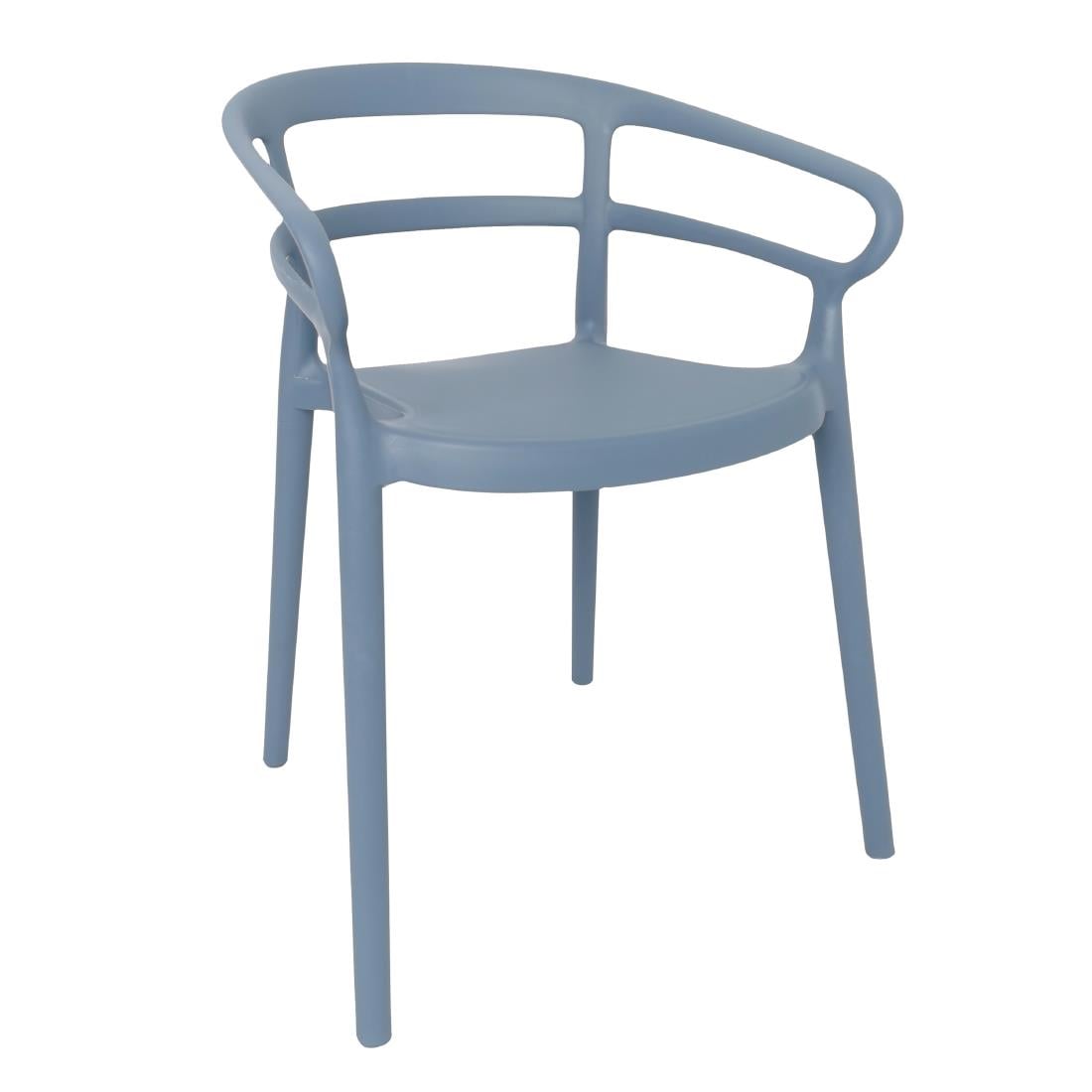 Bolero Mateo Café Chairs Slate (Pack 2)