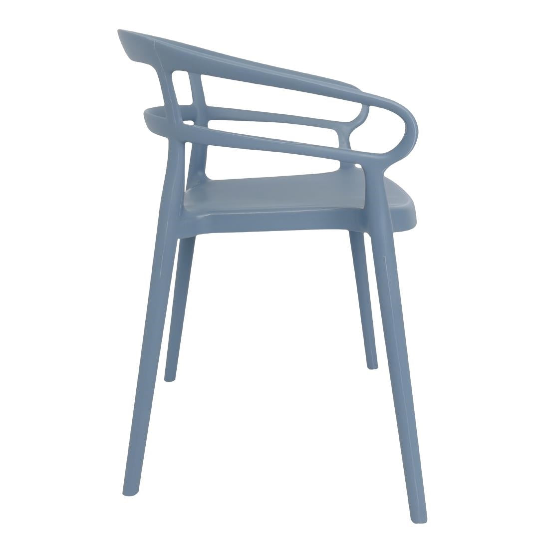 Bolero Mateo Café Chairs Slate (Pack 2)
