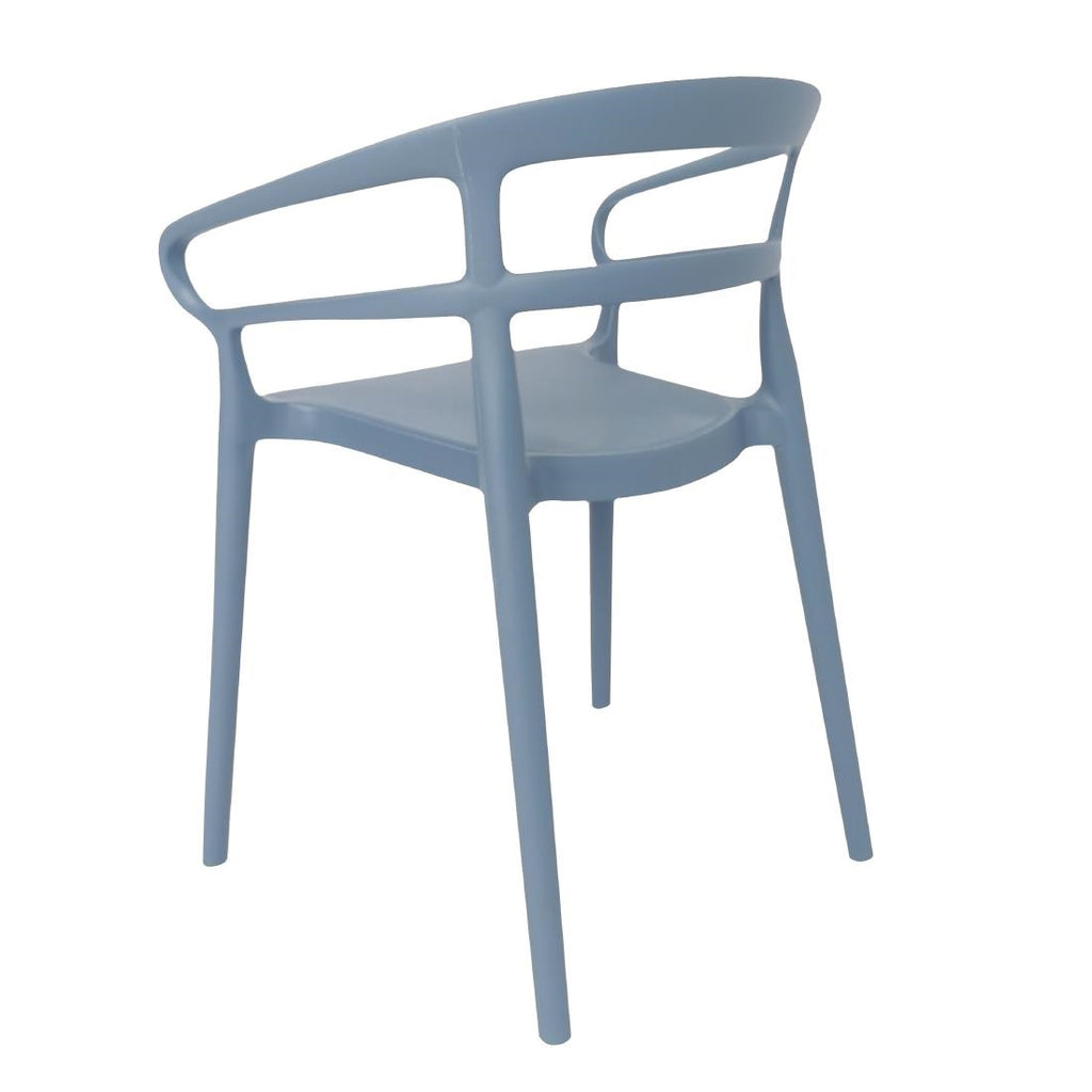 Bolero Mateo Café Chairs Slate (Pack 2)