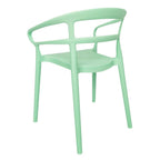 Bolero Mateo Café Chairs Light Green (Pack 2)
