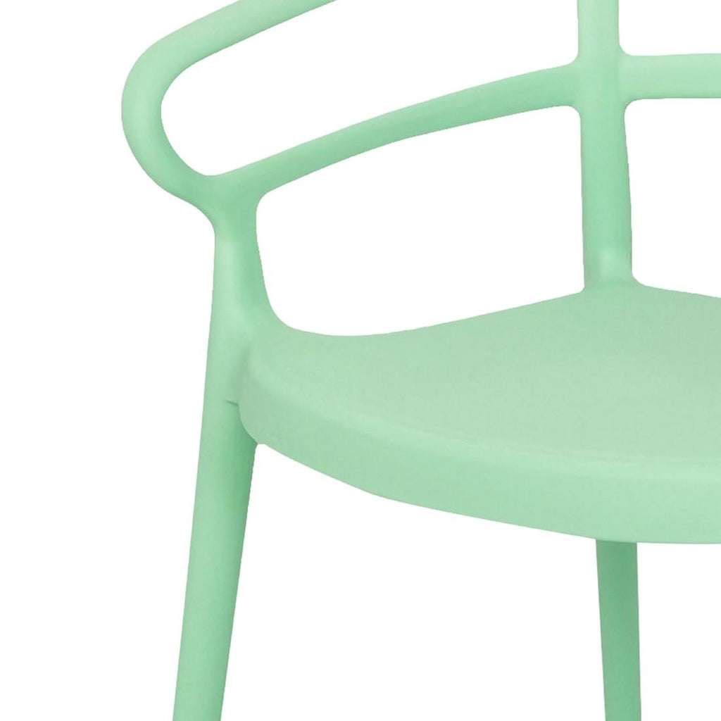 Bolero Mateo Café Chairs Light Green (Pack 2)