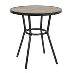 Bolero Marston Round Outdoor Table Black - 700mm