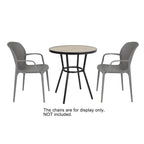 Bolero Marston Round Outdoor Table Black - 700mm