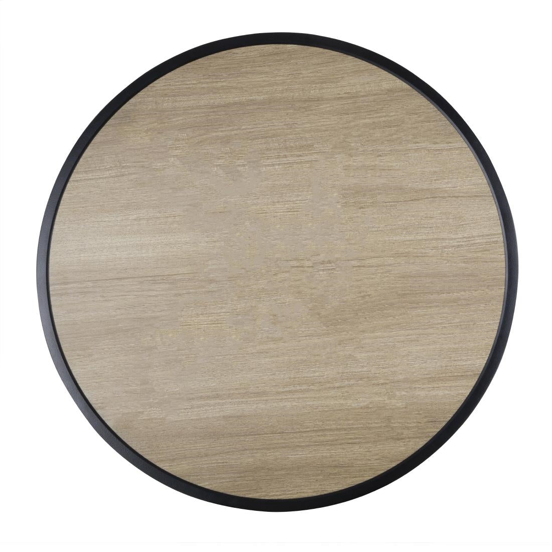 Bolero Marston Round Outdoor Table Black - 700mm