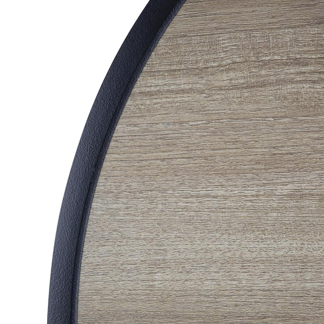 Bolero Marston Round Outdoor Table Black - 700mm