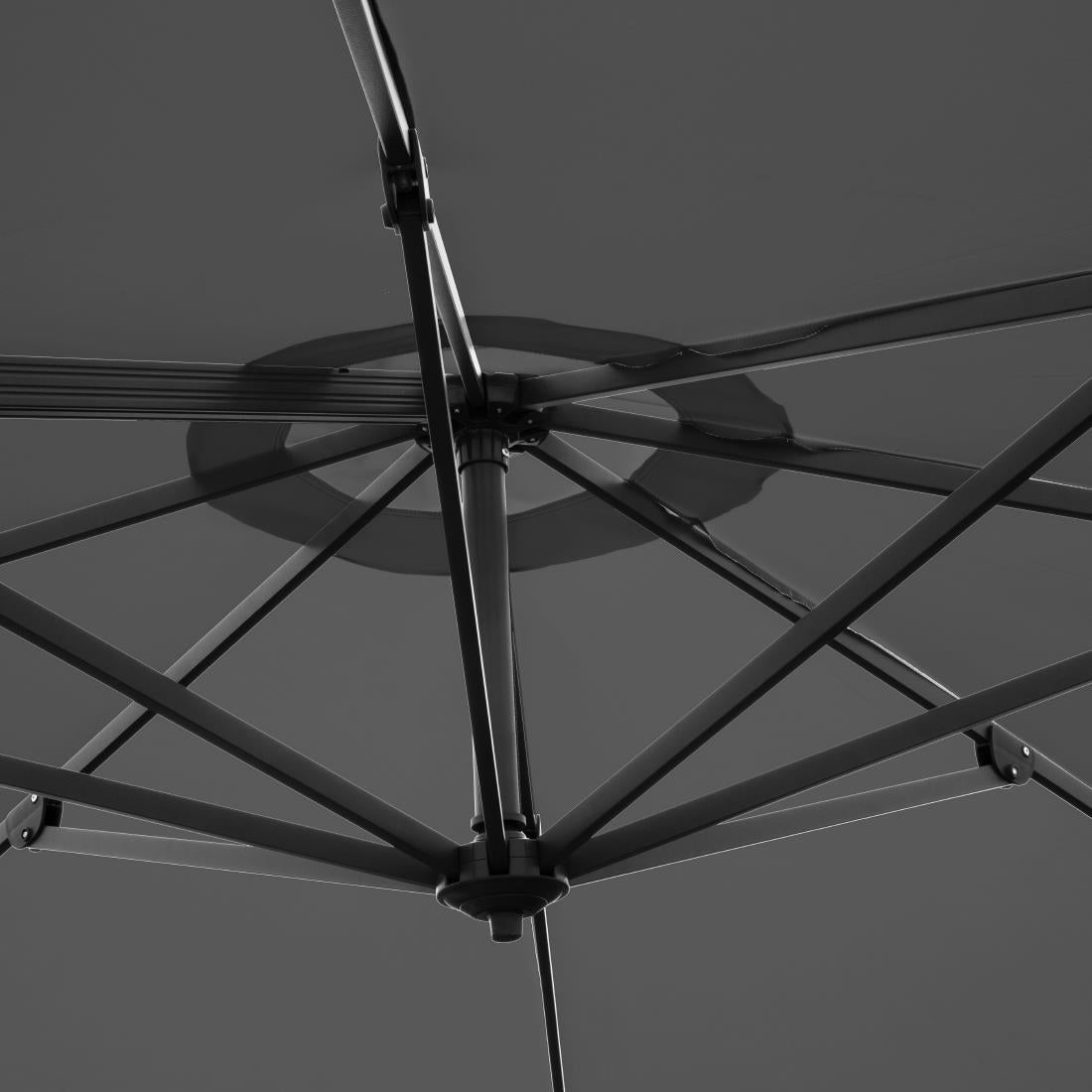 Bolero Venice Heavy Duty Umbrella Black - 3.5m