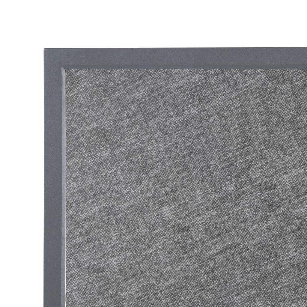 Bolero Black Brushed Mix Outdoor Fibre Glass Table Top Square Grey Trim - 700mm