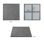 Bolero Black Brushed Mix Outdoor Fibre Glass Table Top Square Grey Trim - 700mm