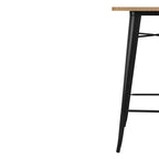 Bolero Bistro Bar Table with Wooden Top Black