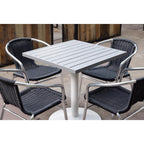 Bolero Light Grey Aluminium Table Top Square - 700mm
