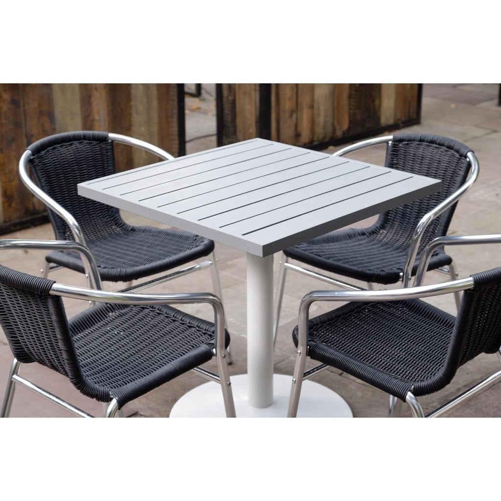 Bolero Outdoor/Indoor Cast Iron Round Table Base - White