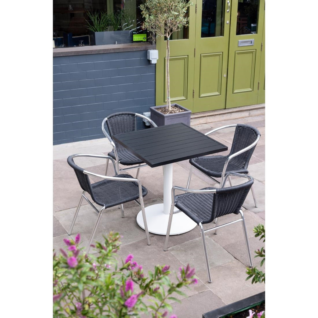 Bolero Outdoor/Indoor Cast Iron Round Table Base - White