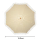 Bolero Sicily Round Design Striped Umbrella - 2m