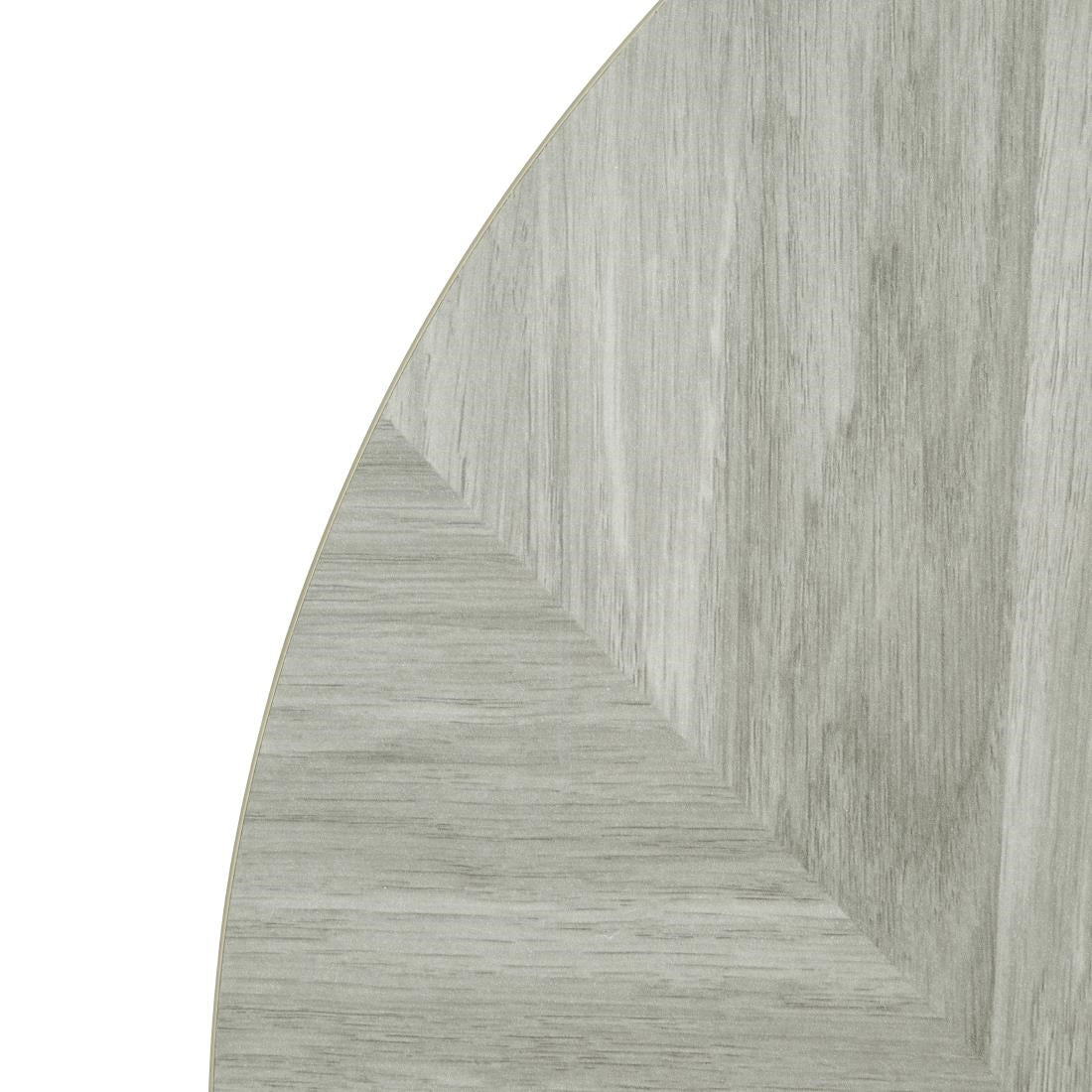 Bolero Pre-Drilled Round Table Top Chevron Design - 600mm